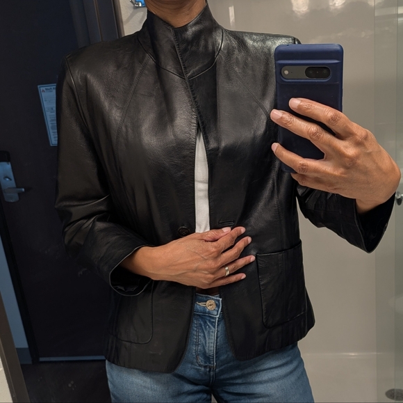 Cole Haan Lambskin Blazer - Picture 1 of 16